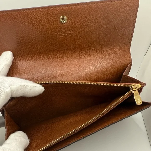 Louis Vuitton Vintage Brown Monogram Sarah Bifold Long Wallet - Picture 9 of 13